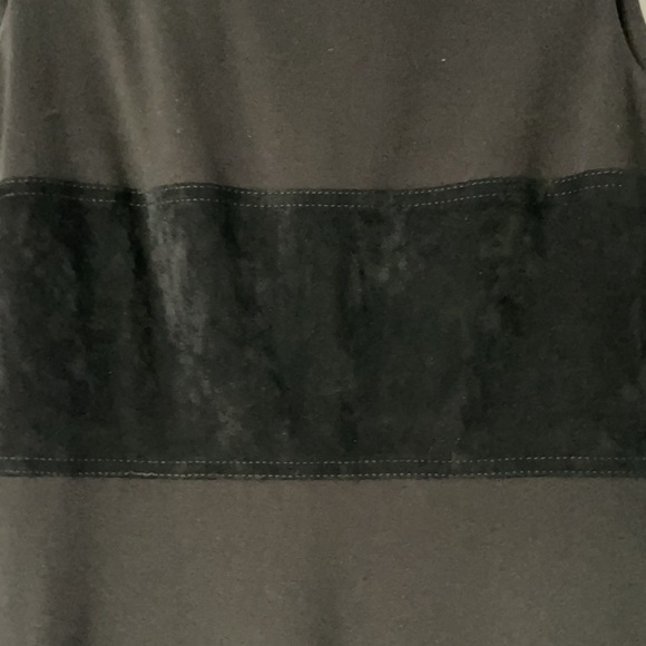 Calvin Klein Black Sleeveless Suede Stripes Sheath Dress Sz.10 originally $169 - Picture 3 of 8